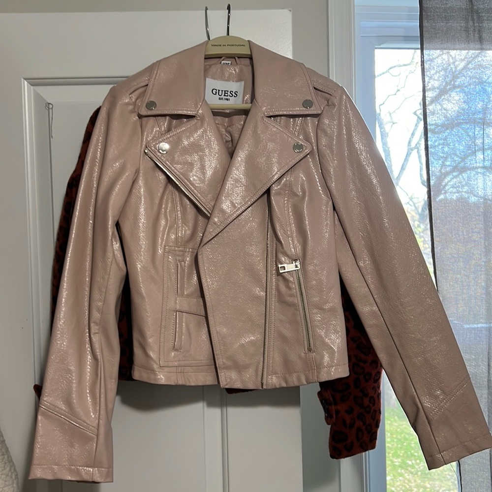 GUESS light pink pleather jacket